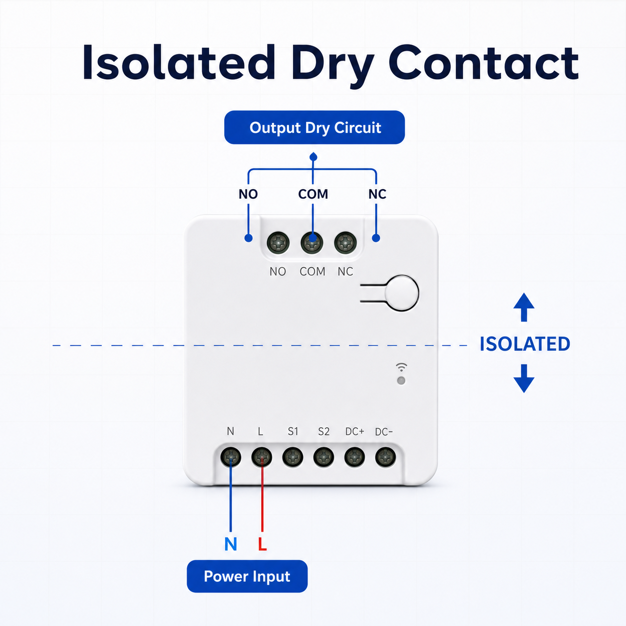 Isolated dry contact wiring diagram for relay module
