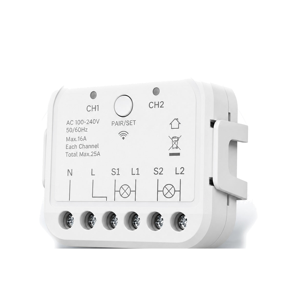 Lot de 1 module Wi-Fi double commande NéoRelay Dual R3 Pro sur fond blanc