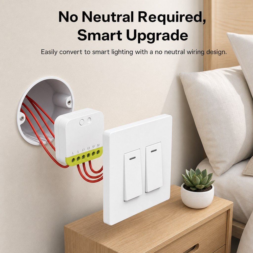 NéoRelay Duo-L ZigBee Pro no neutral smart upgrade installation scene