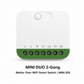 NéoRelay Duo Matter Pro MINI DUO 2-Gang Matter over WiFi smart switch packshot