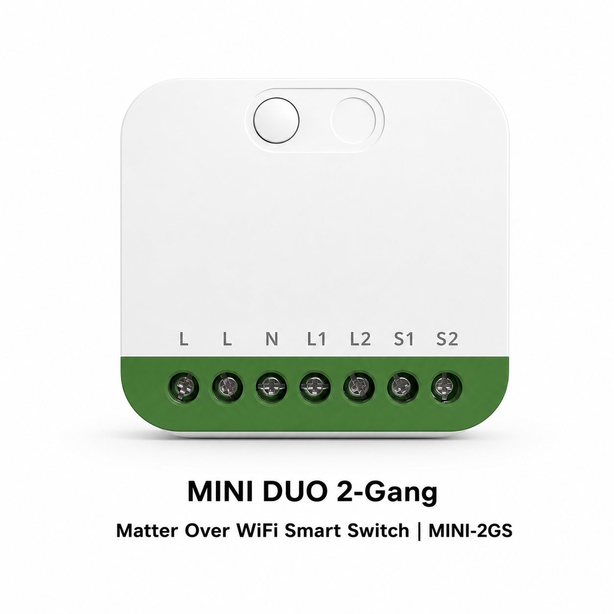 NéoRelay Duo Matter Pro MINI DUO 2-Gang Matter over WiFi smart switch packshot