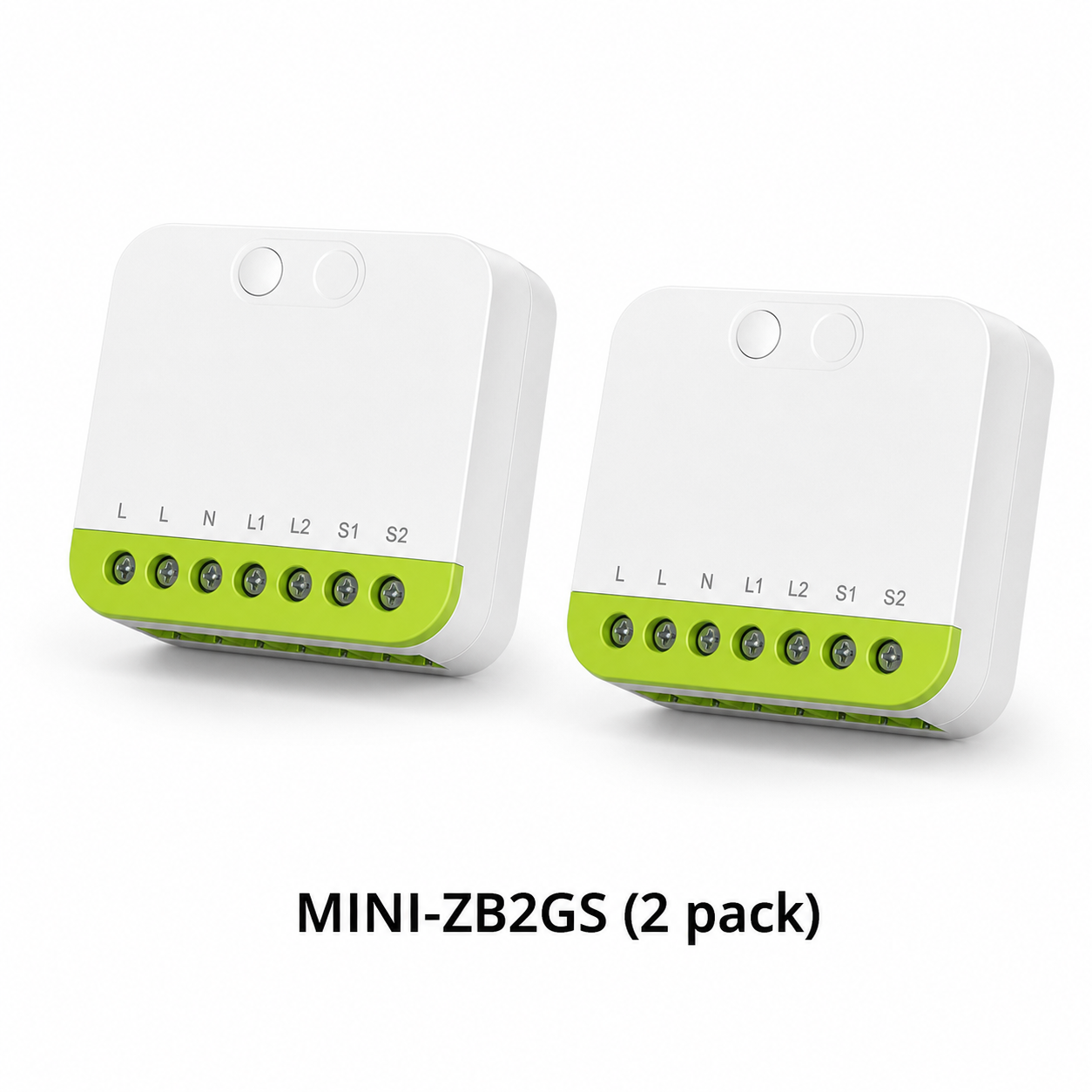 MINI-ZB2GS two pack 2-gang Zigbee smart switch modules