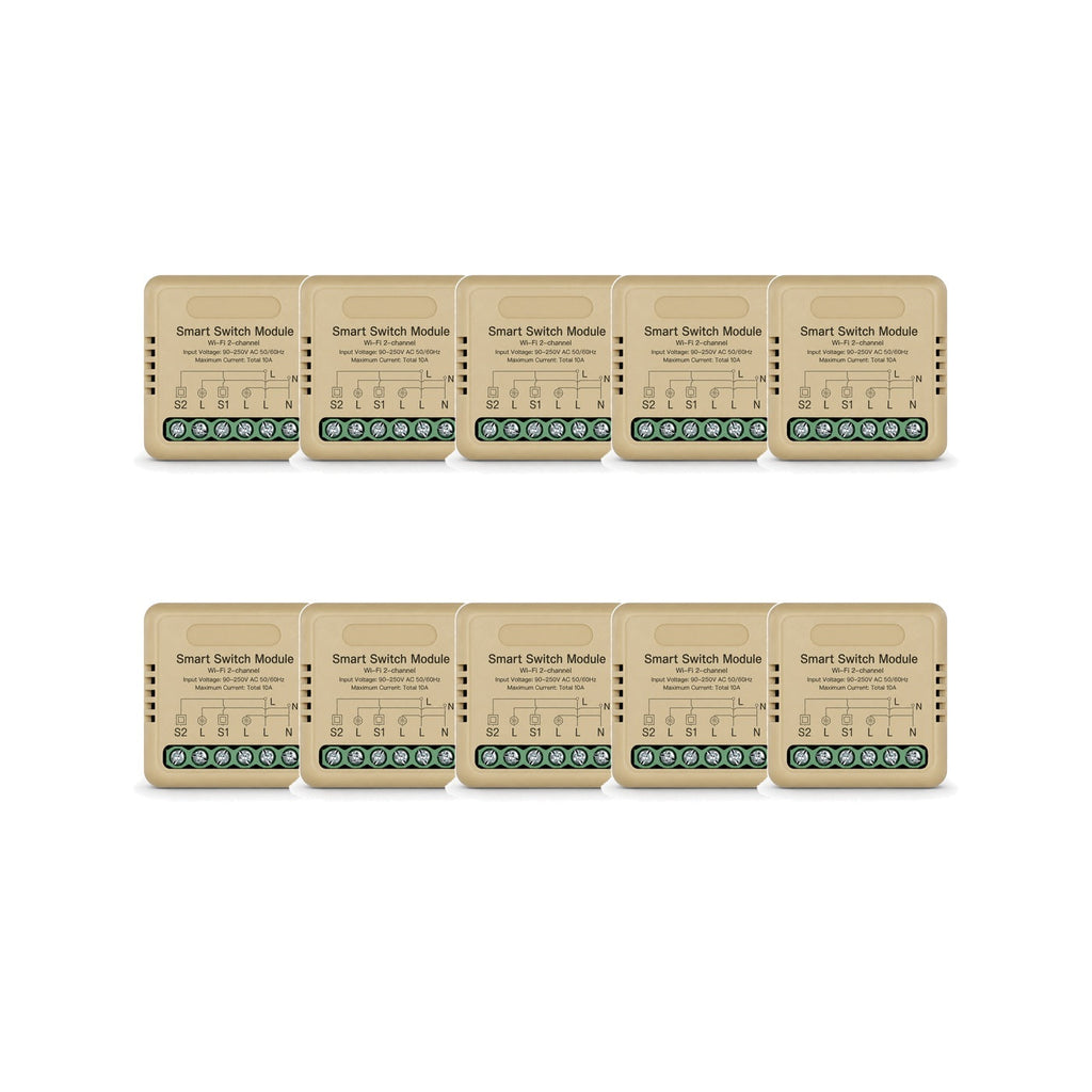Module interrupteur connecté NéoRelay Mini Comfort Wi-Fi 2 voies lot de 10