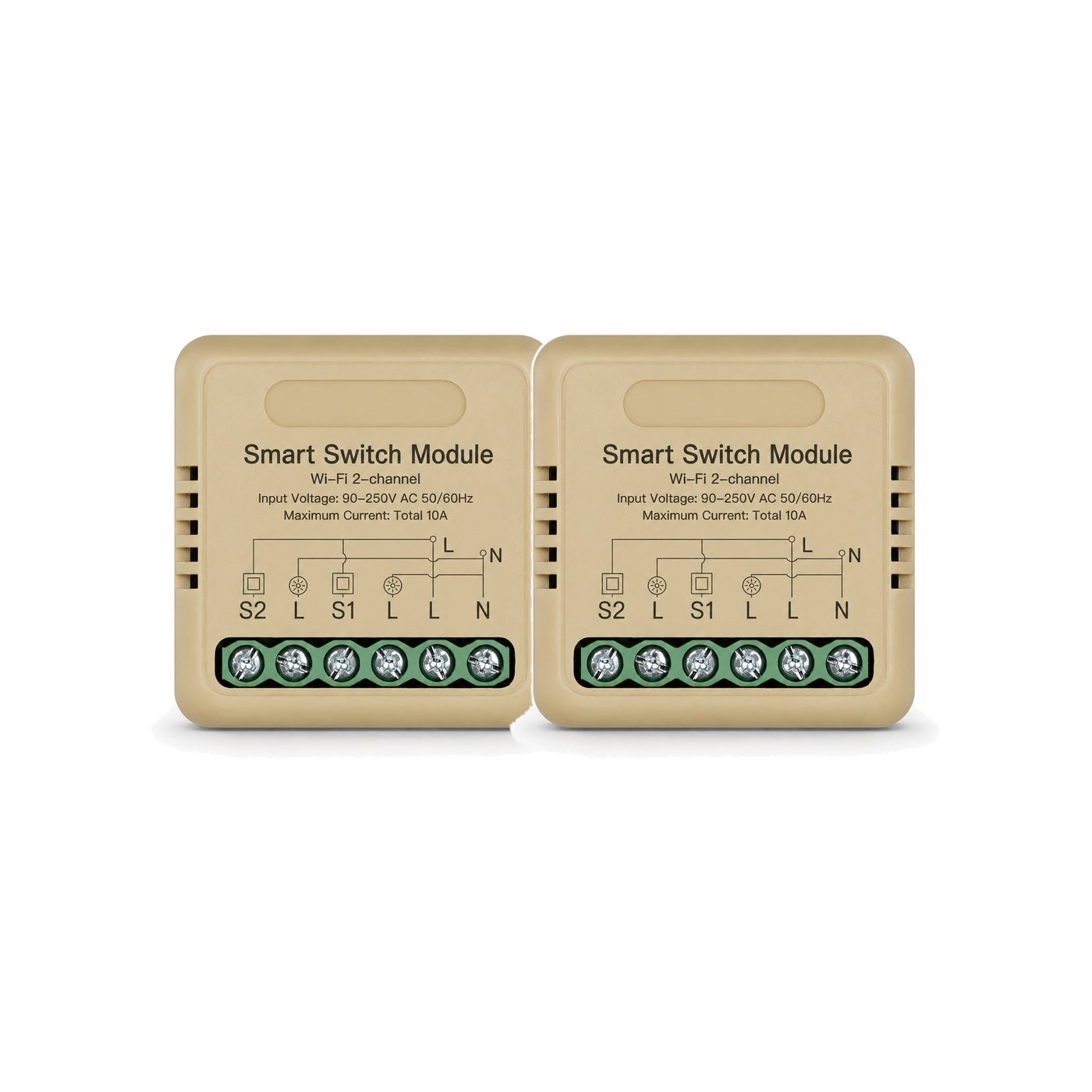 Module interrupteur connecté NéoRelay Mini Comfort Wi-Fi 2 voies lot de 2
