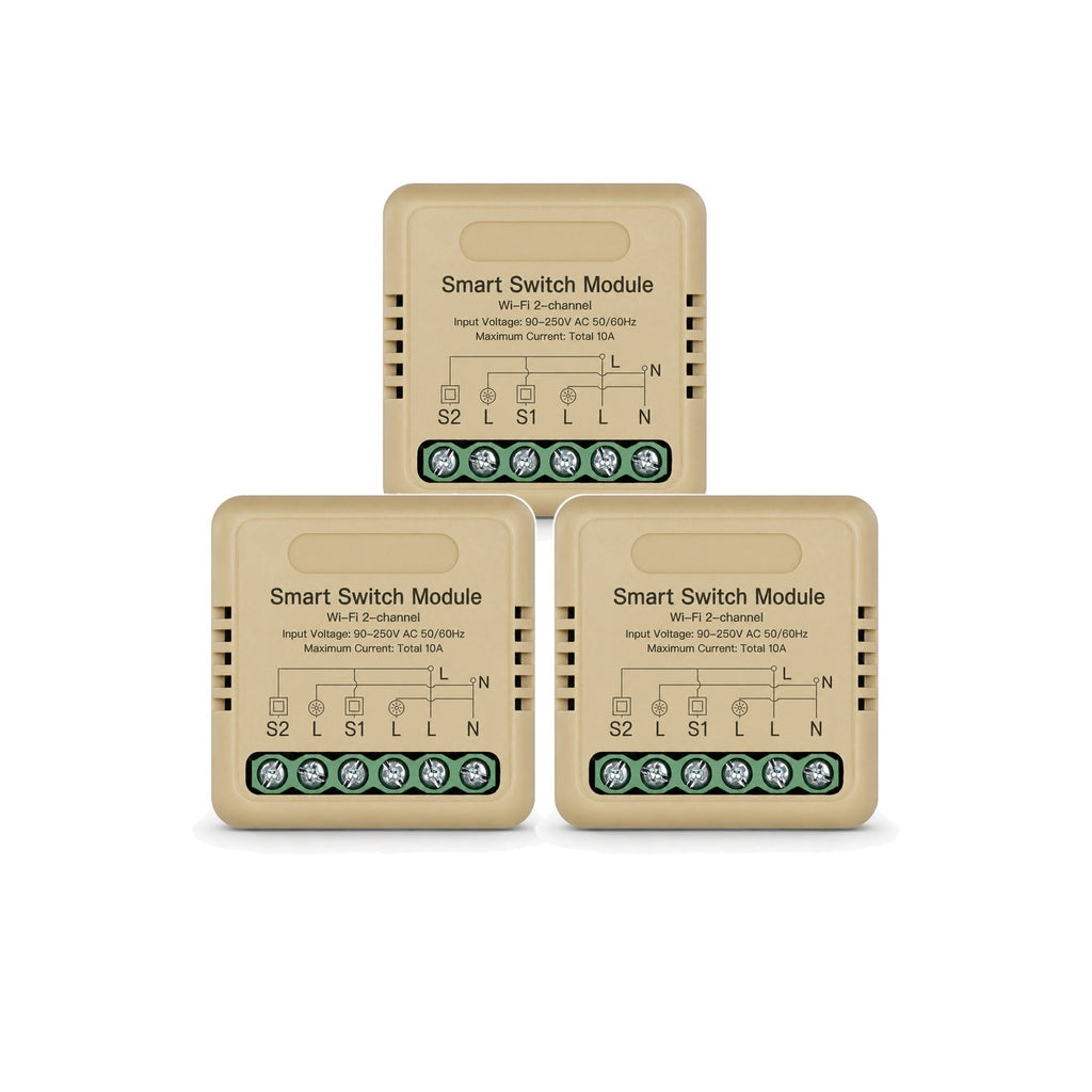 Module interrupteur connecté NéoRelay Mini Comfort Wi-Fi 2 voies lot de 3