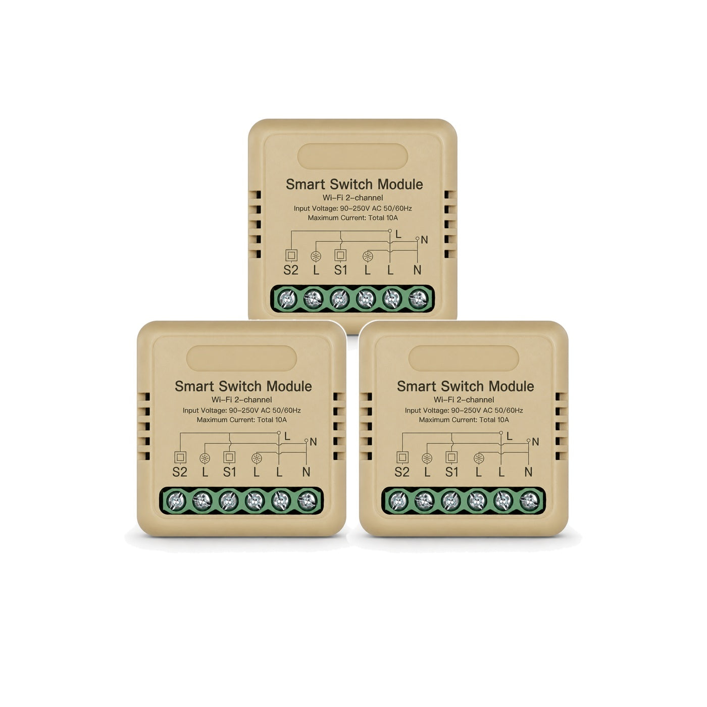 Module interrupteur connecté NéoRelay Mini Comfort Wi-Fi 2 voies lot de 3