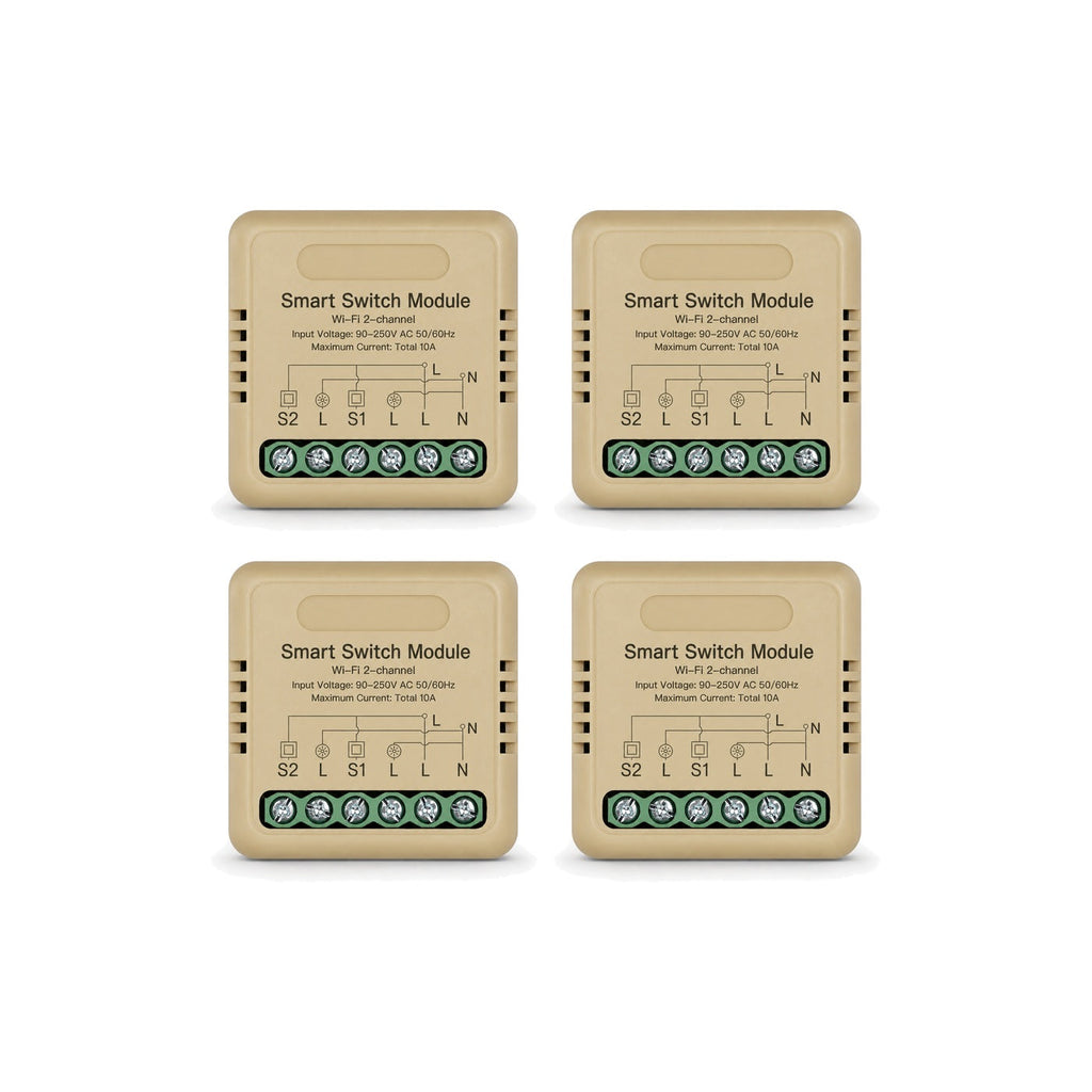 Module interrupteur connecté NéoRelay Mini Comfort Wi-Fi 2 voies lot de 4