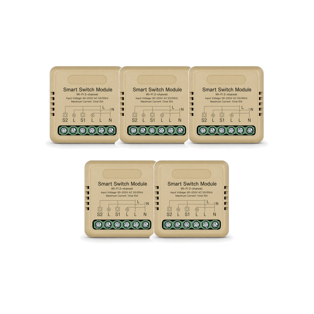 Module interrupteur connecté NéoRelay Mini Comfort Wi-Fi 2 voies lot de 5
