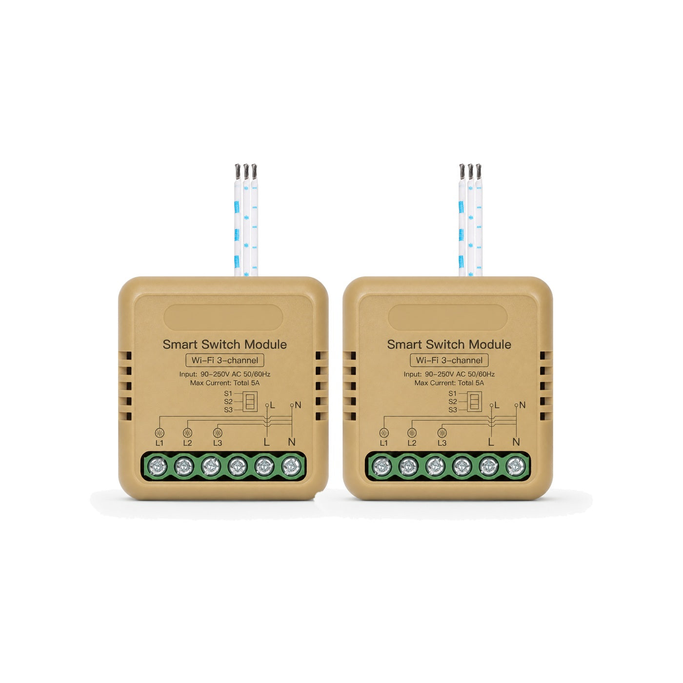 Module interrupteur connecté NéoRelay Mini Comfort Wi-Fi 3 voies lot de 2