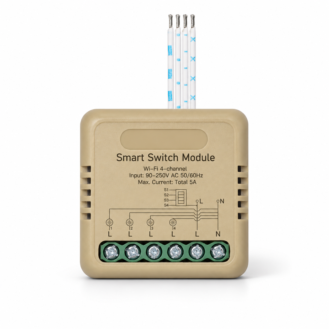Gold Wi-Fi 4-channel mini smart switch relay module variant
