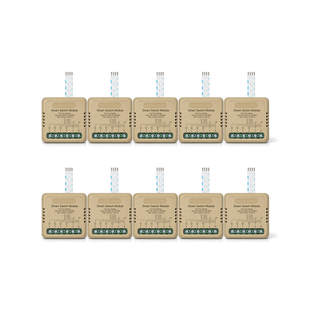 Module interrupteur connecté NéoRelay Mini Comfort Wi-Fi 4 voies lot de 10