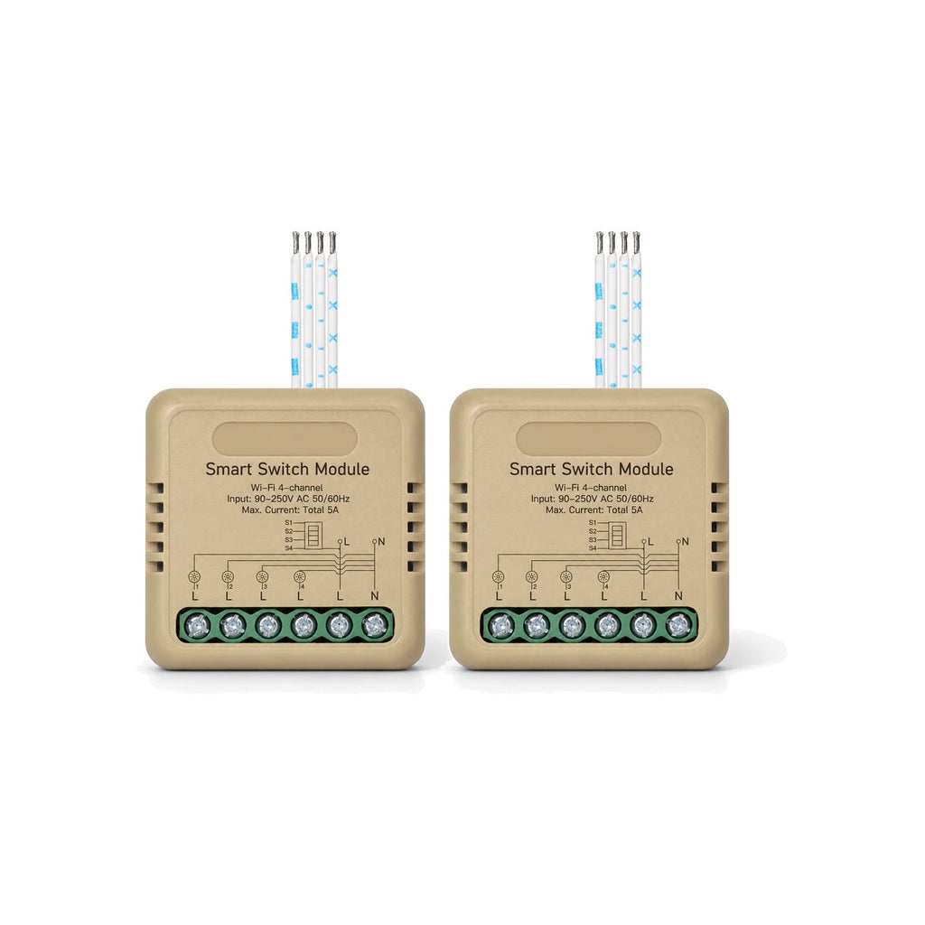Module interrupteur connecté NéoRelay Mini Comfort Wi-Fi 4 voies lot de 2