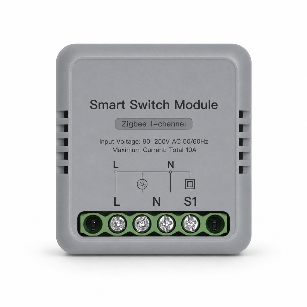 Gray Zigbee 1-channel mini smart switch relay module variant