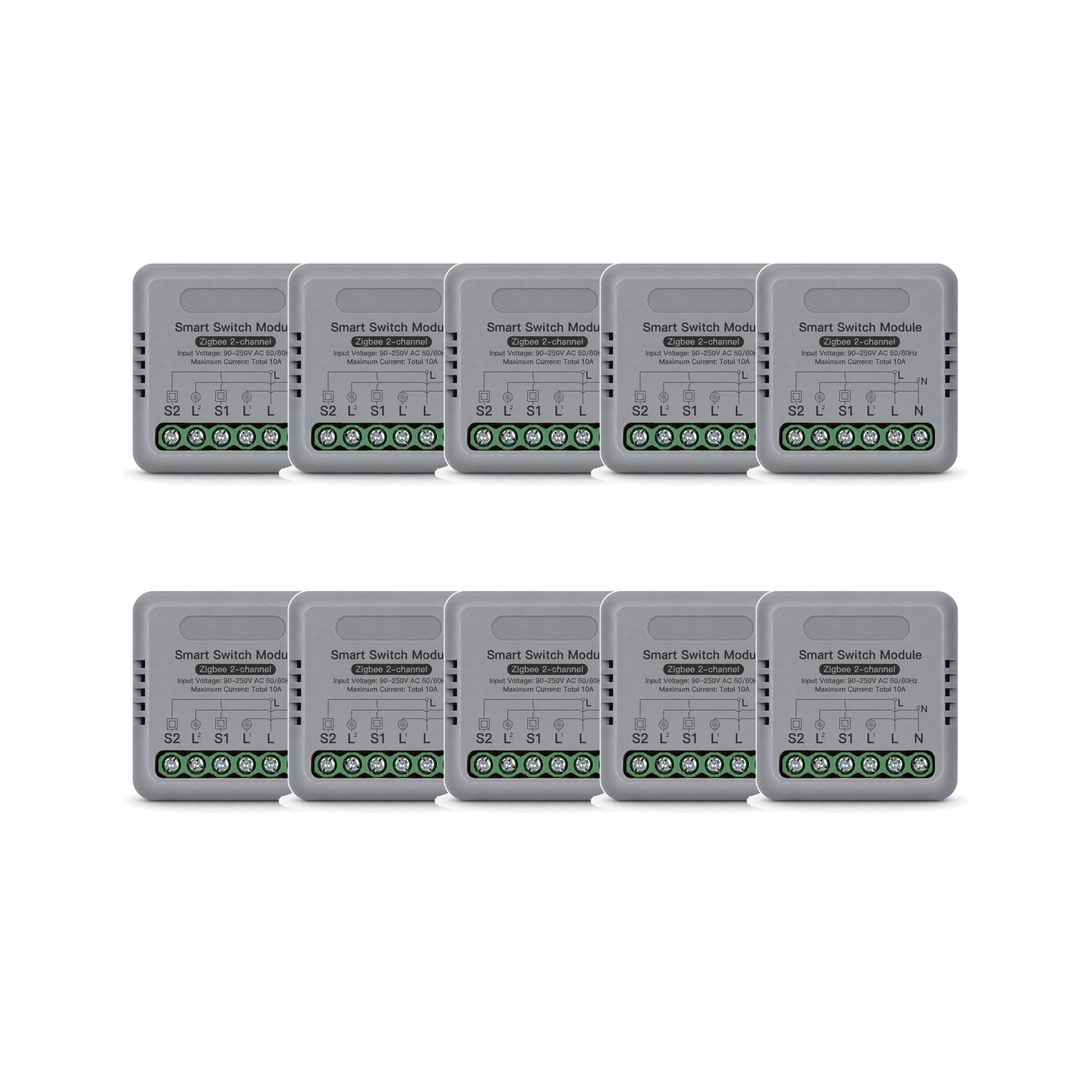 Module interrupteur connecté NéoRelay Mini Comfort ZigBee 2 voies lot de 10