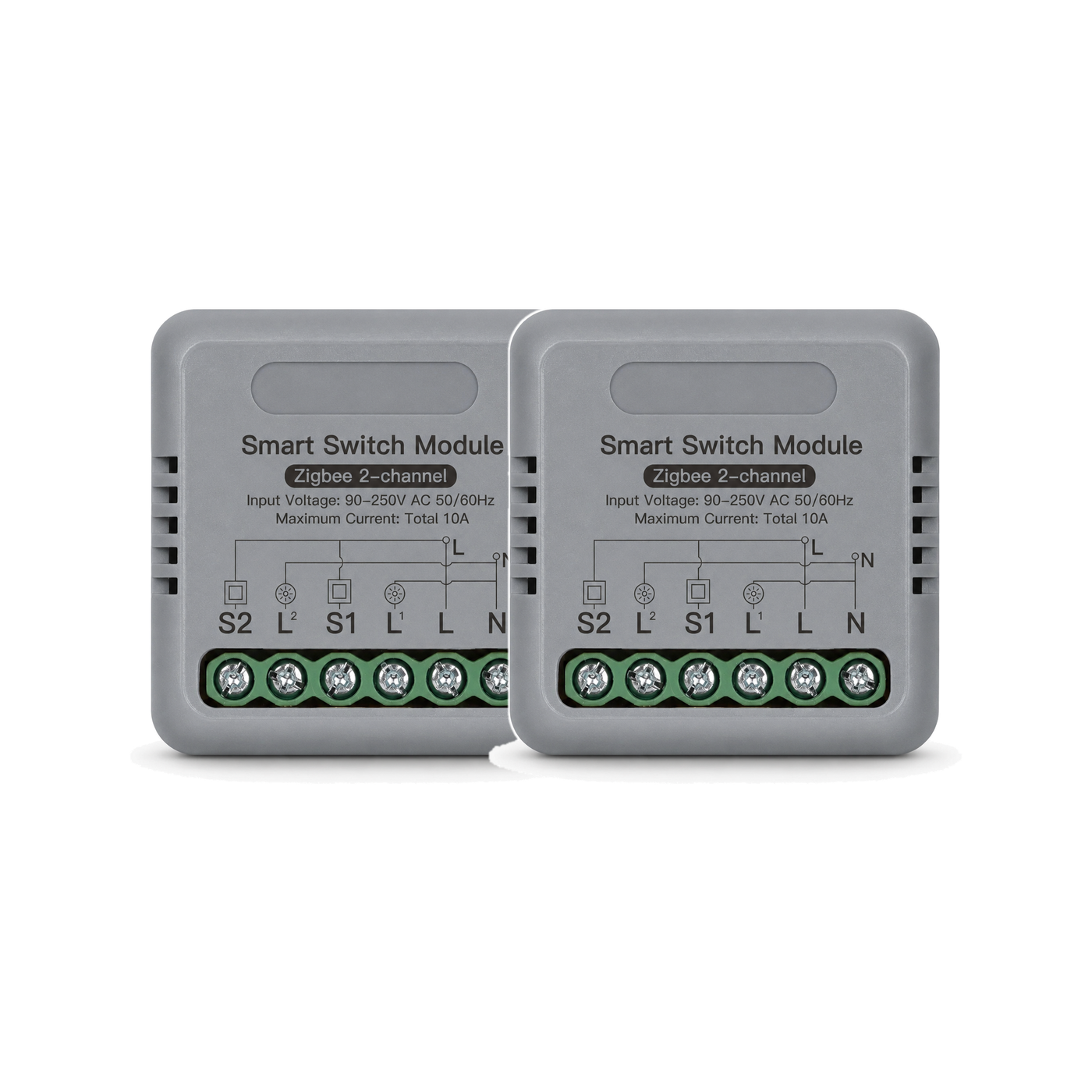 Module interrupteur connecté NéoRelay Mini Comfort ZigBee 2 voies lot de 2