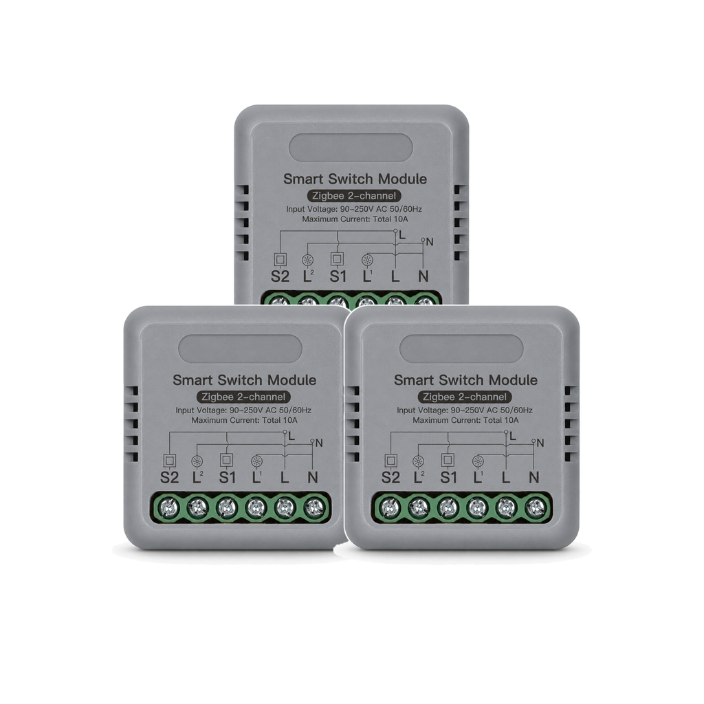 Module interrupteur connecté NéoRelay Mini Comfort ZigBee 2 voies lot de 3