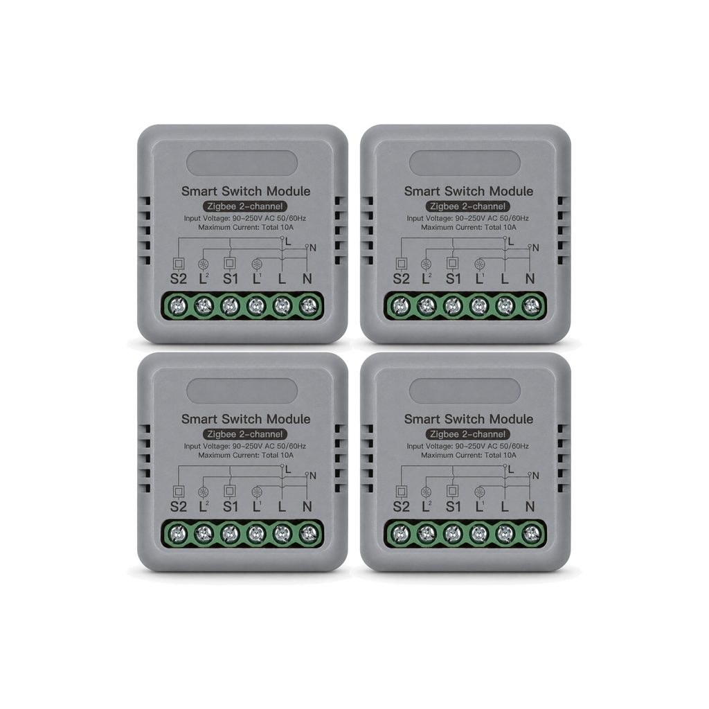 Module interrupteur connecté NéoRelay Mini Comfort ZigBee 2 voies lot de 4