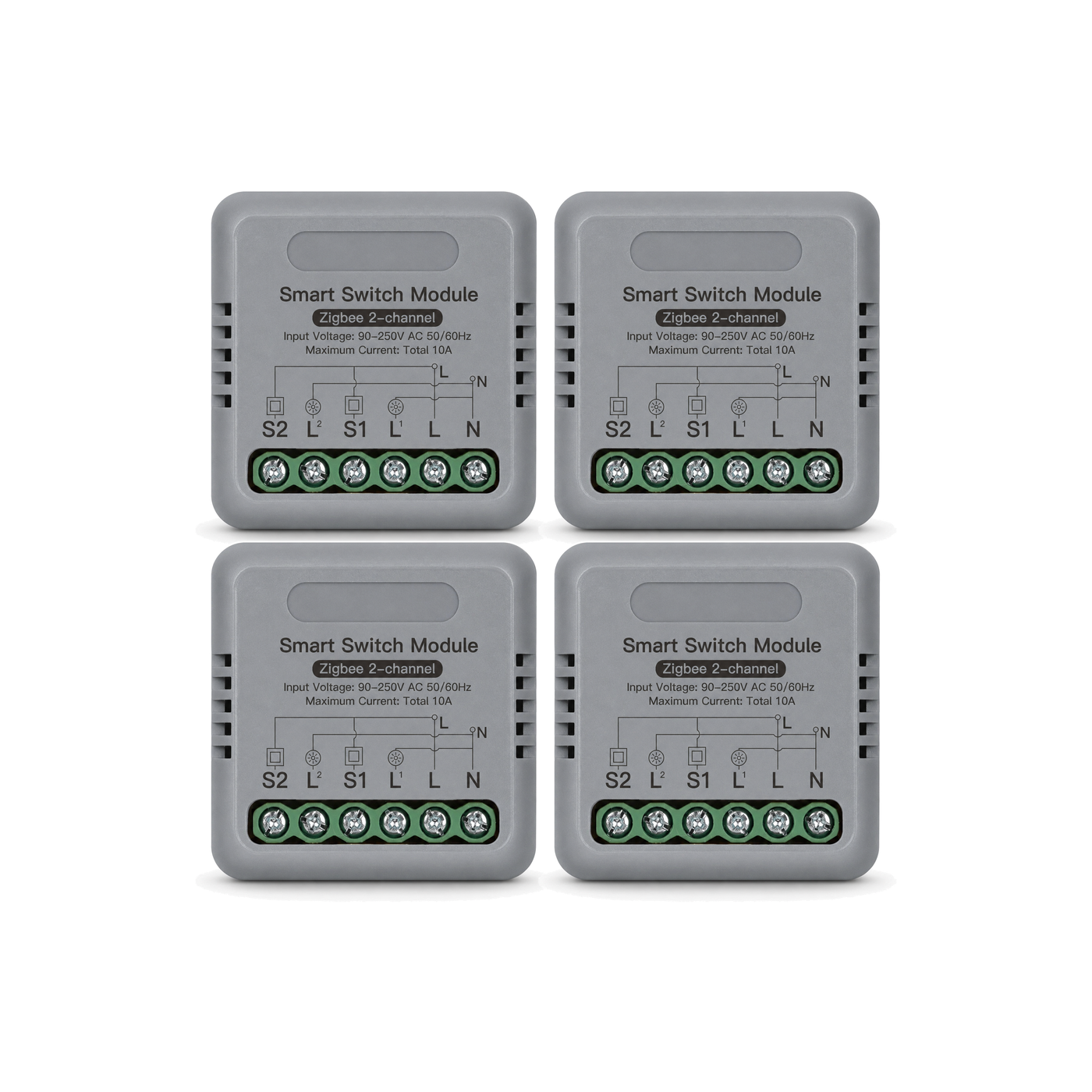 Module interrupteur connecté NéoRelay Mini Comfort ZigBee 2 voies lot de 4