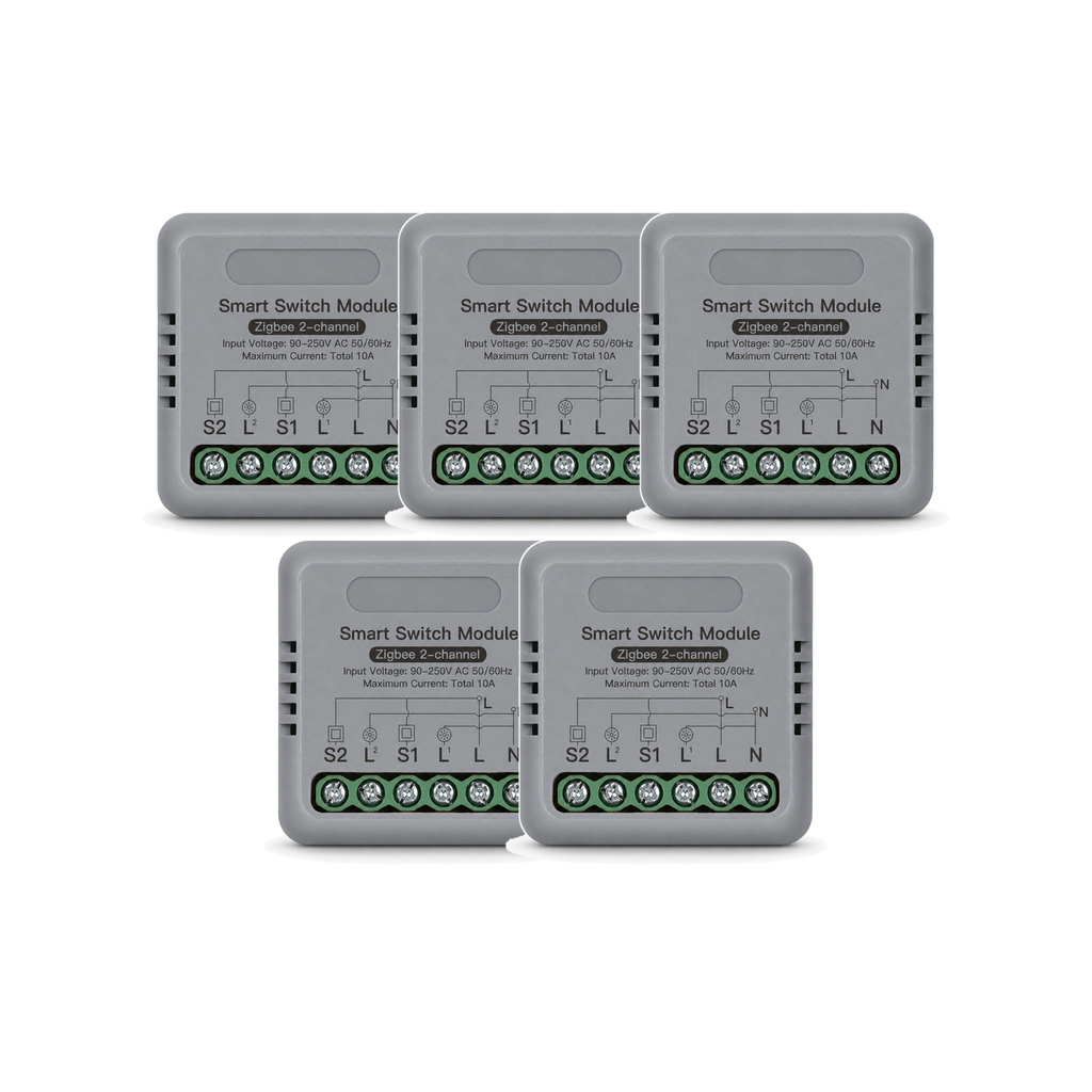 Module interrupteur connecté NéoRelay Mini Comfort ZigBee 2 voies lot de 5