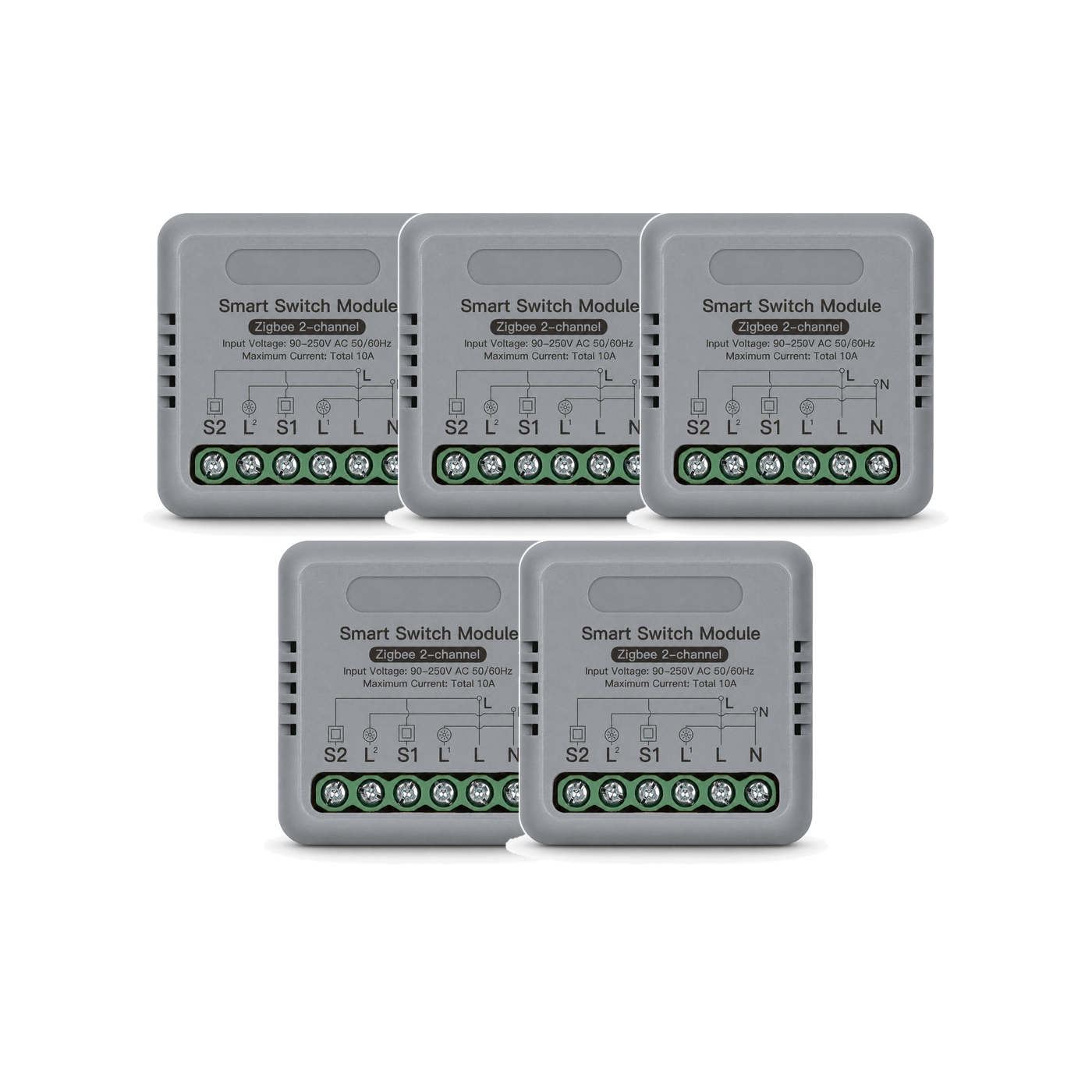 Module interrupteur connecté NéoRelay Mini Comfort ZigBee 2 voies lot de 5