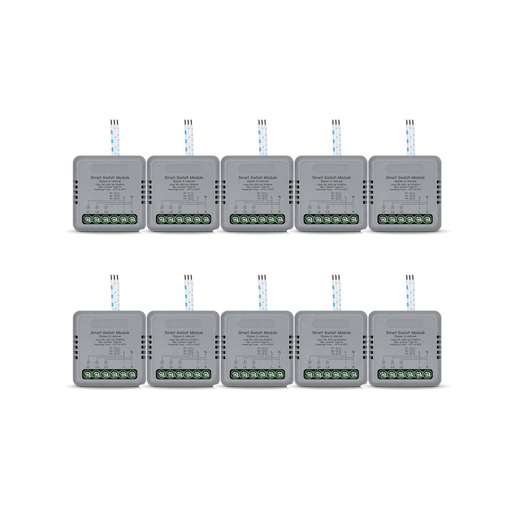 Module interrupteur connecté NéoRelay Mini Comfort ZigBee 3 voies lot de 10