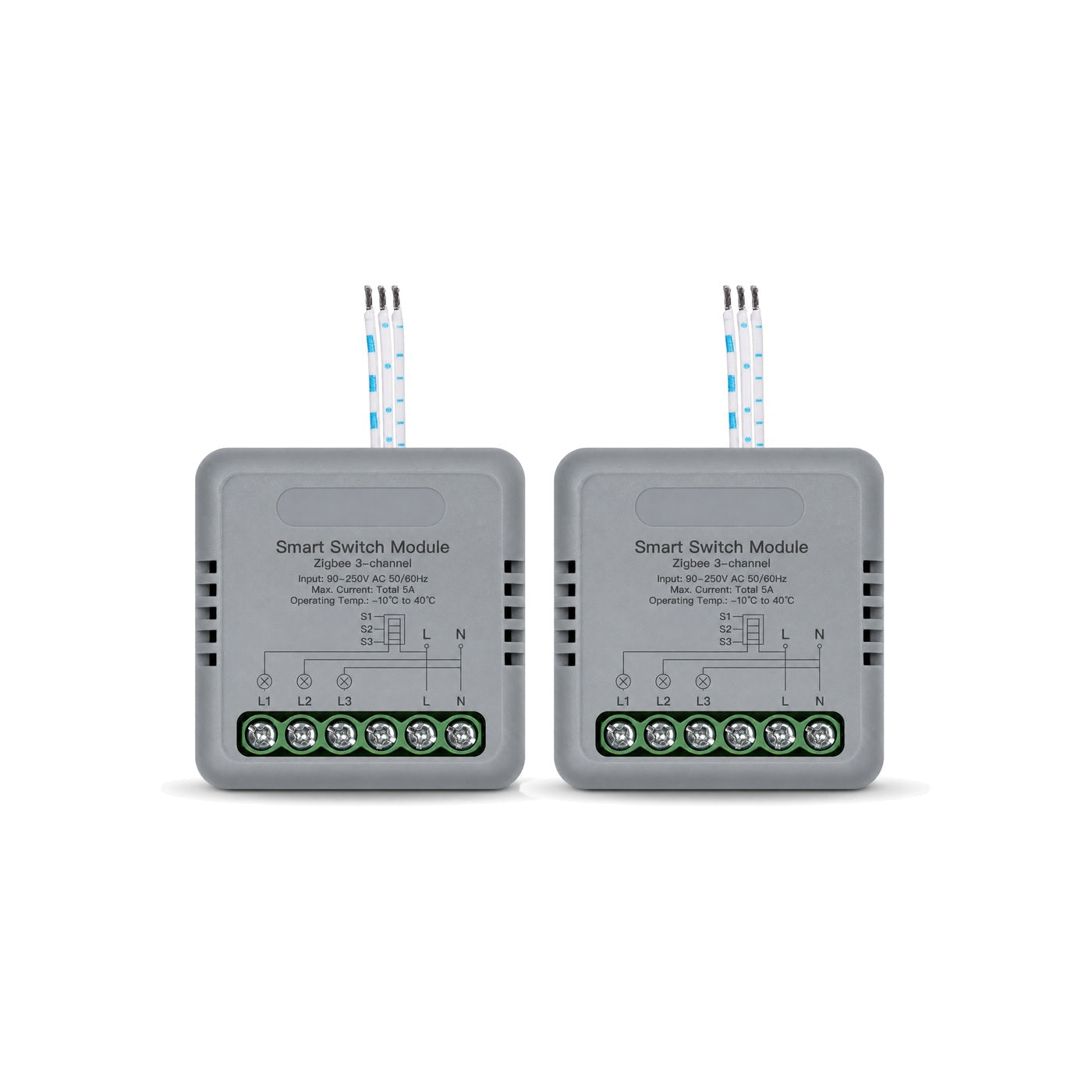 Module interrupteur connecté NéoRelay Mini Comfort ZigBee 3 voies lot de 2