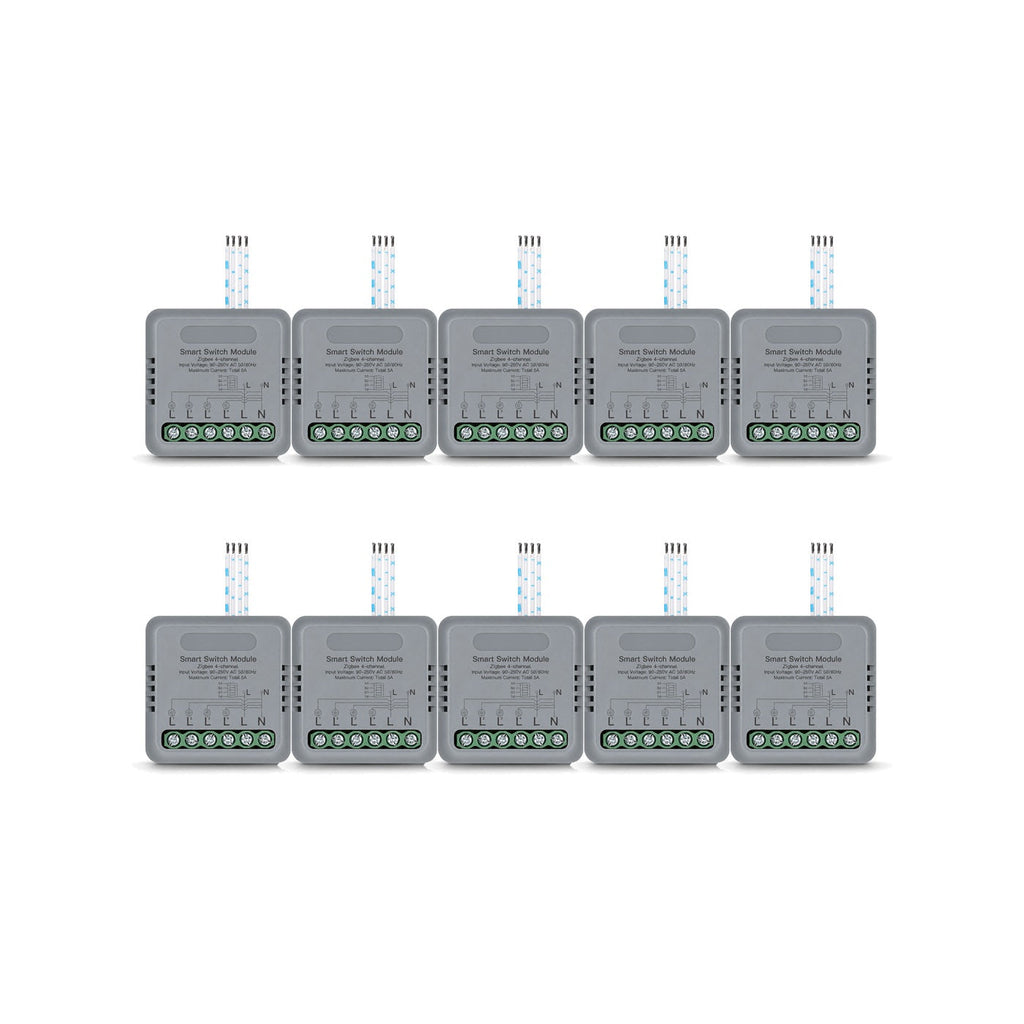 Module interrupteur connecté NéoRelay Mini Comfort ZigBee 4 voies lot de 10
