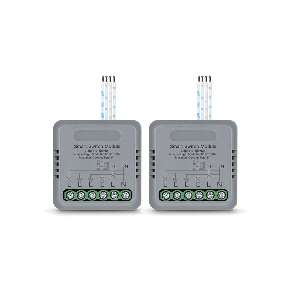 Module interrupteur connecté NéoRelay Mini Comfort ZigBee 4 voies lot de 2