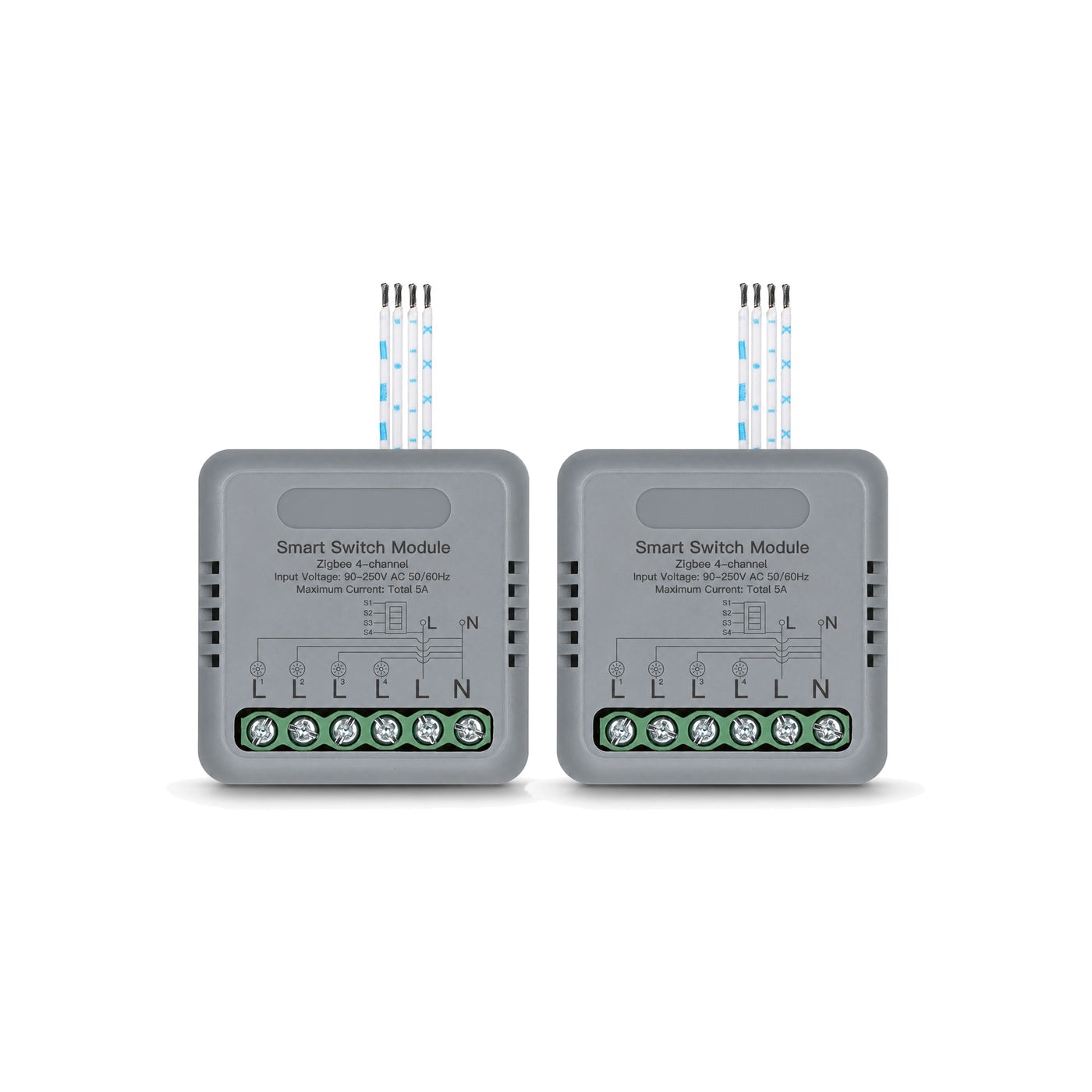 Module interrupteur connecté NéoRelay Mini Comfort ZigBee 4 voies lot de 2