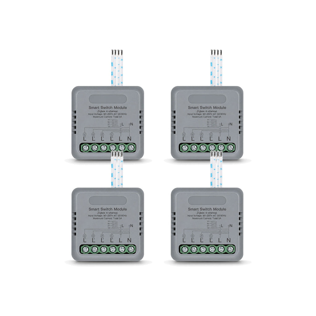 Module interrupteur connecté NéoRelay Mini Comfort ZigBee 4 voies lot de 4