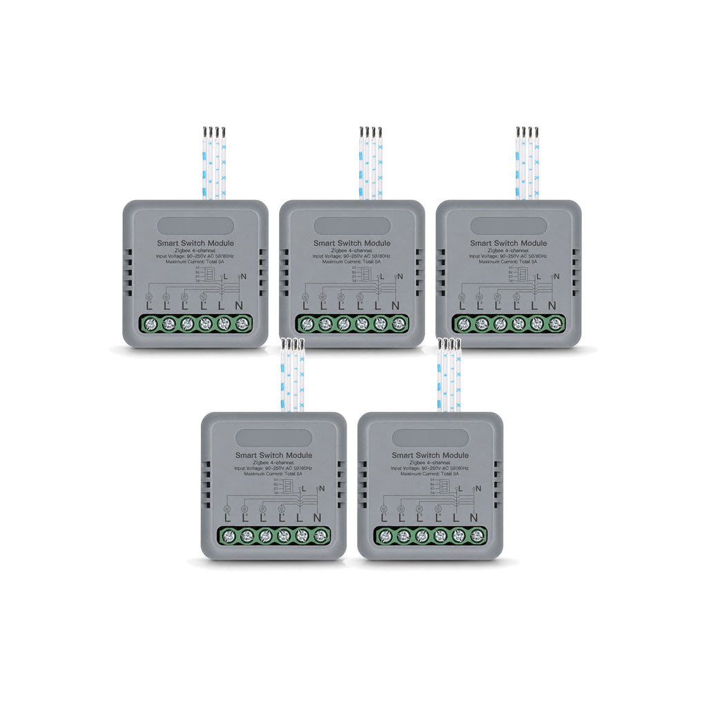 Module interrupteur connecté NéoRelay Mini Comfort ZigBee 4 voies lot de 5