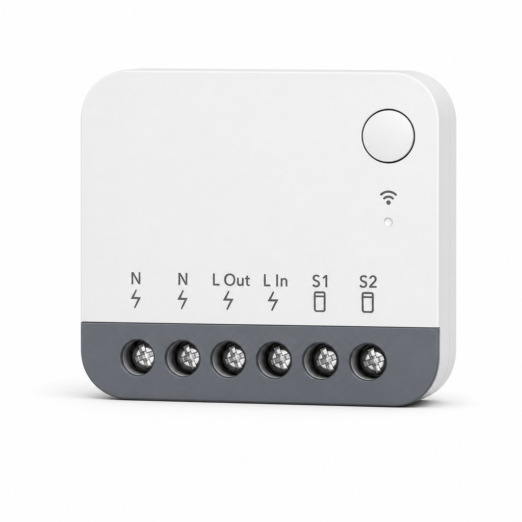 NéoRelay Mini R2 ZigBee Pro white studio product packshot