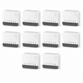Modules relais ZigBee NéoRelay Mini R2 Pro en lot de 10 sur fond blanc