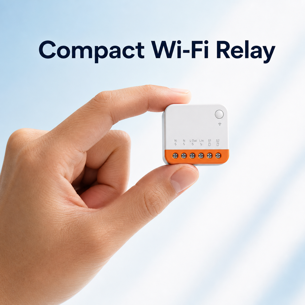 Handheld compact Wi-Fi relay module showing small size