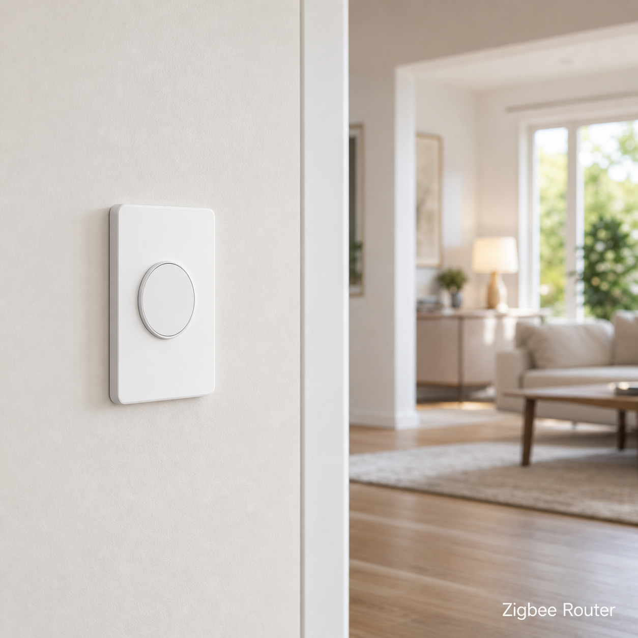 NéoRelay Mini ZigBee Pro wall switch installed in a connected home, Zigbee Router