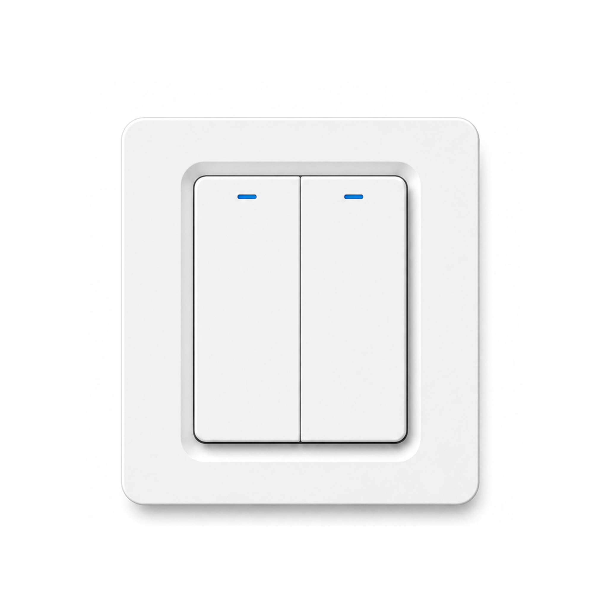 Interrupteur ZigBee NéoRelay Push Comfort blanc 2 canaux avec fil neutre