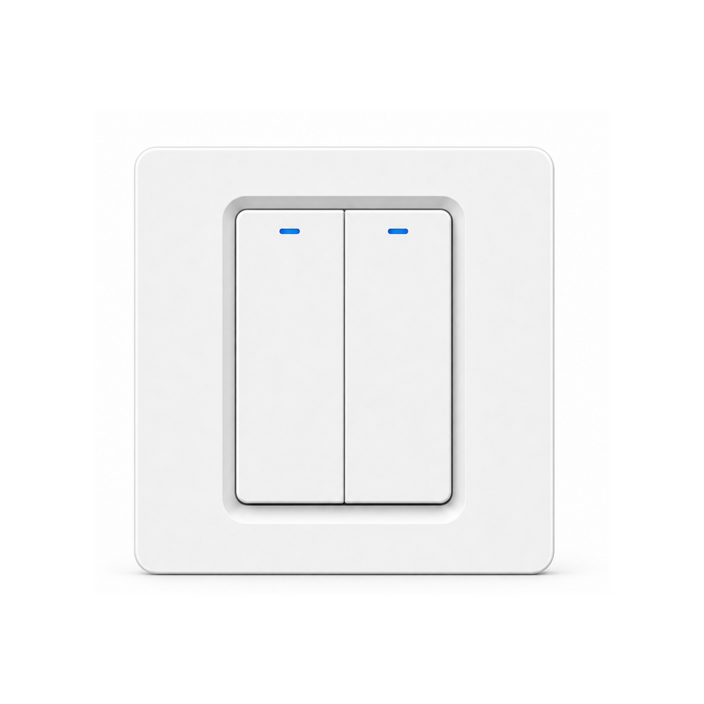 Interrupteur ZigBee NéoRelay Push Comfort blanc 2 canaux sans fil neutre