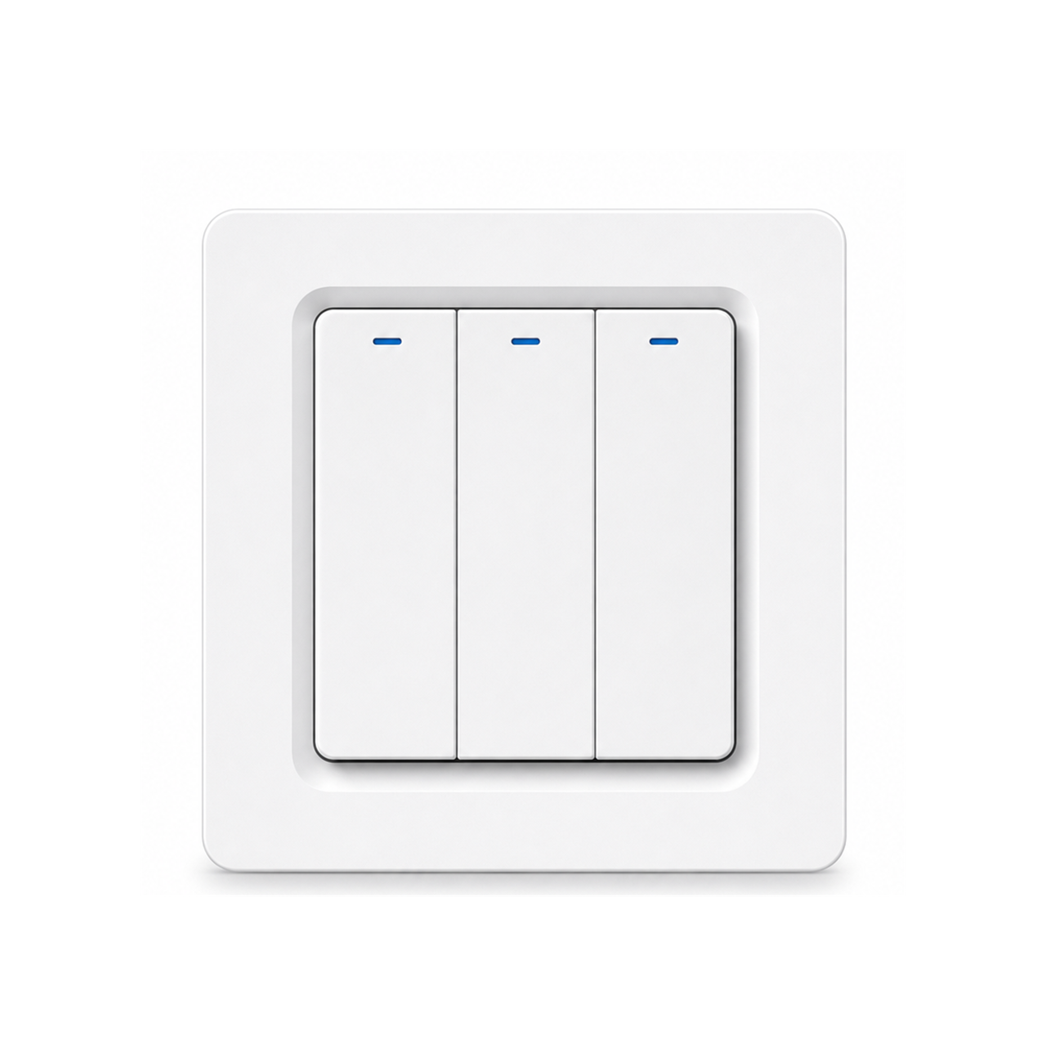 Interrupteur ZigBee NéoRelay Push Comfort blanc 3 canaux avec fil neutre