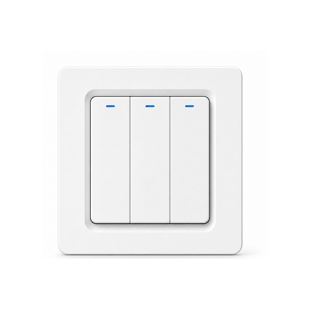 Interrupteur ZigBee NéoRelay Push Comfort blanc 3 canaux sans fil neutre