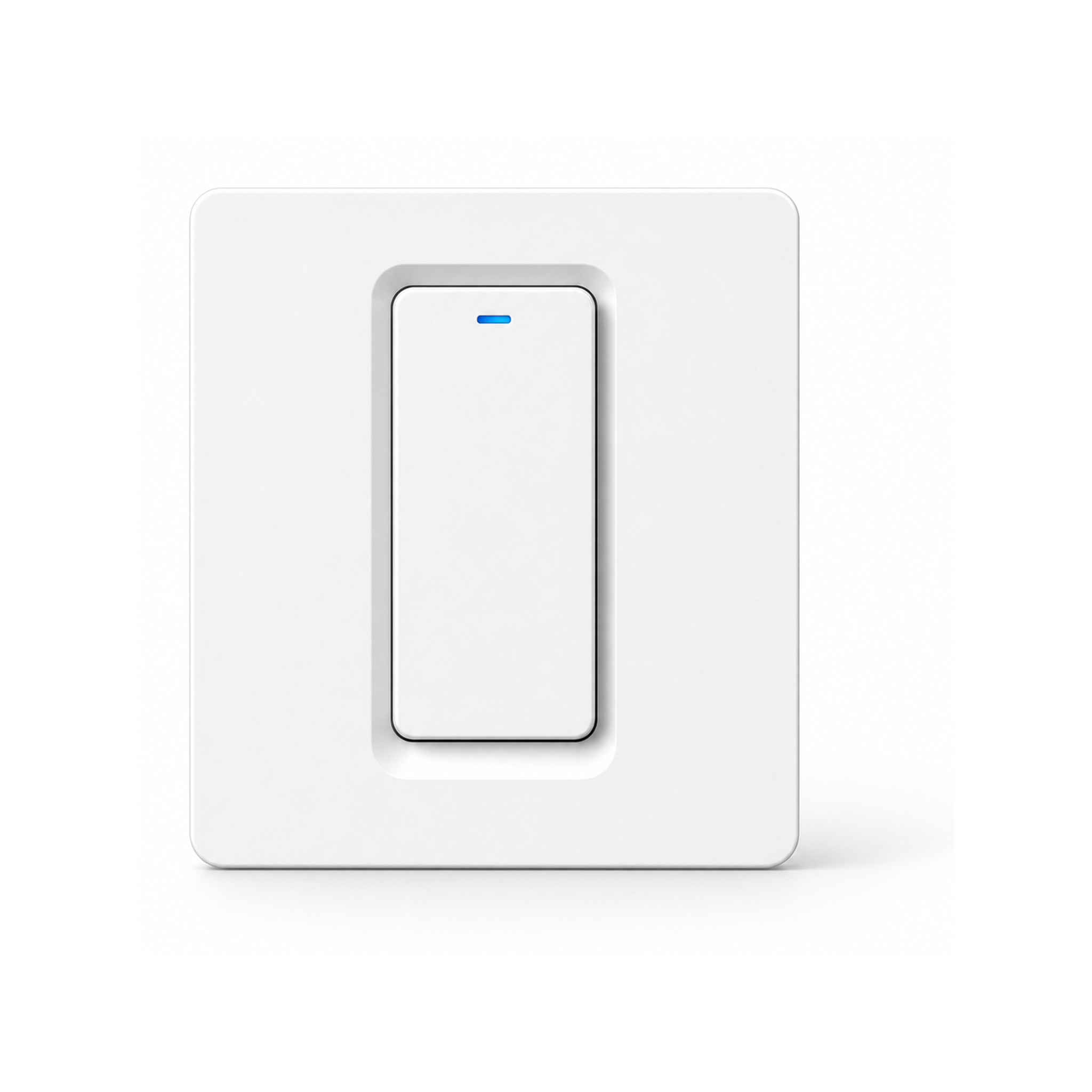 Interrupteur ZigBee NéoRelay Push Comfort blanc vue frontale un canal
