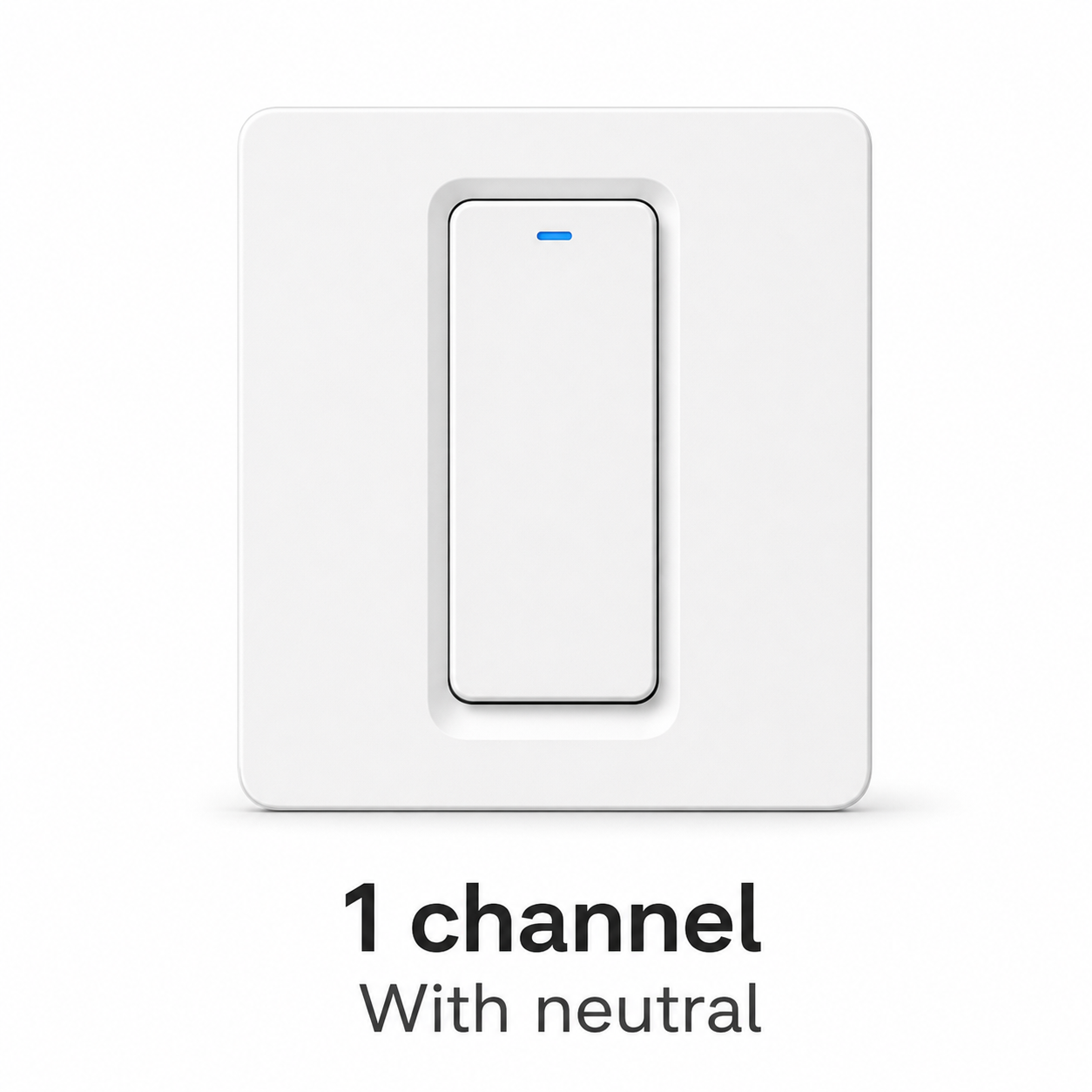 One-channel with-neutral variant of NéoRelay Push Comfort ZigBee wall switch
