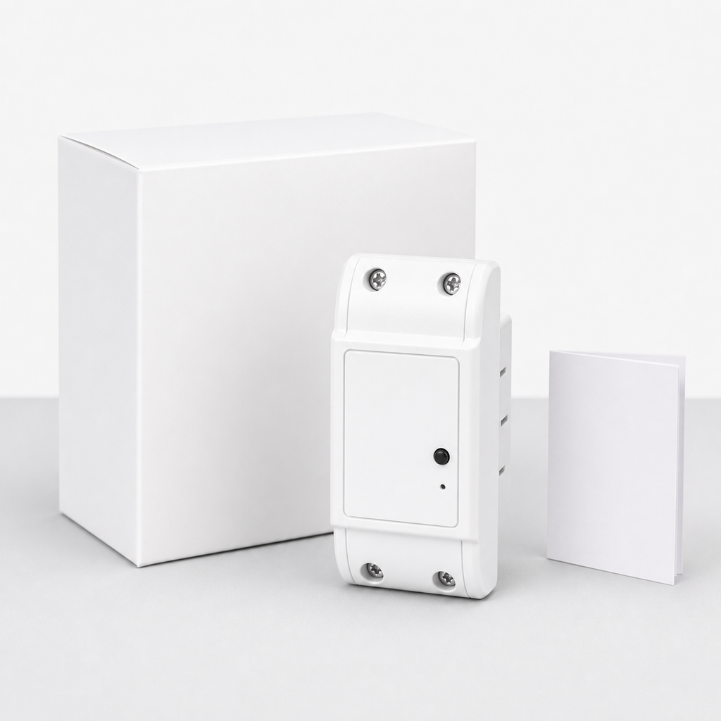 Relay module packshot with neutral blank package