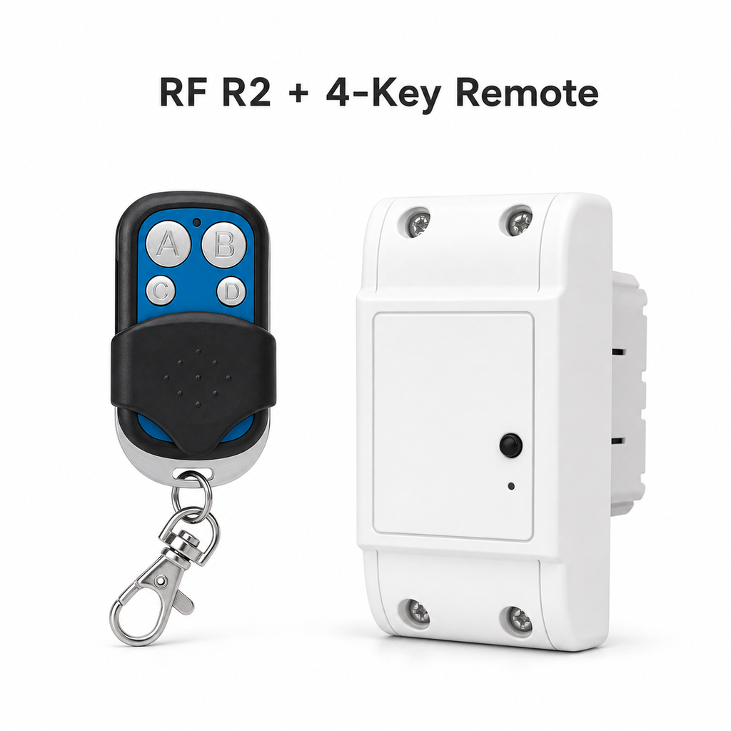 RF R2 relay module kit with 4-key 433 MHz remote
