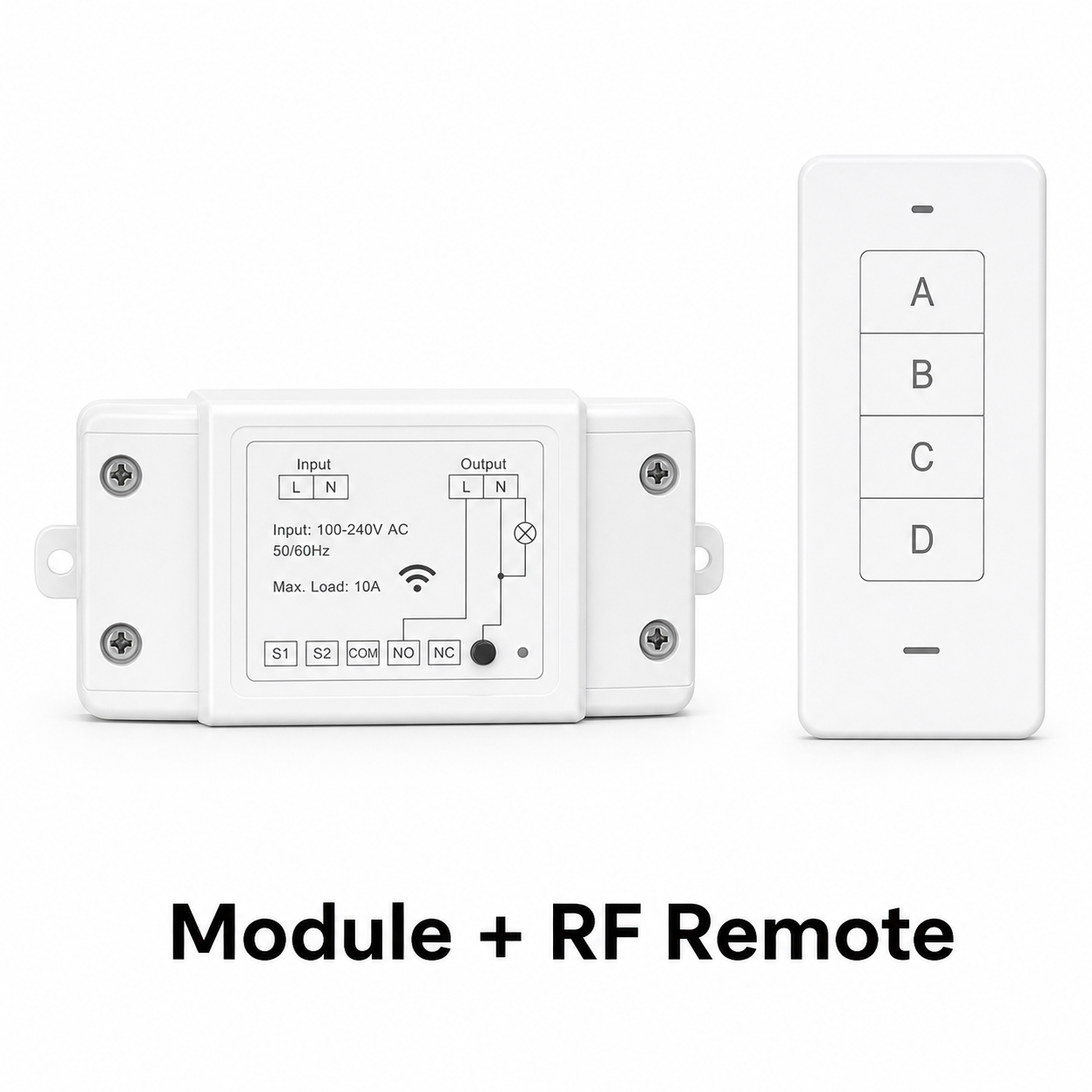 Wi-Fi RF relay module with slim RF remote kit