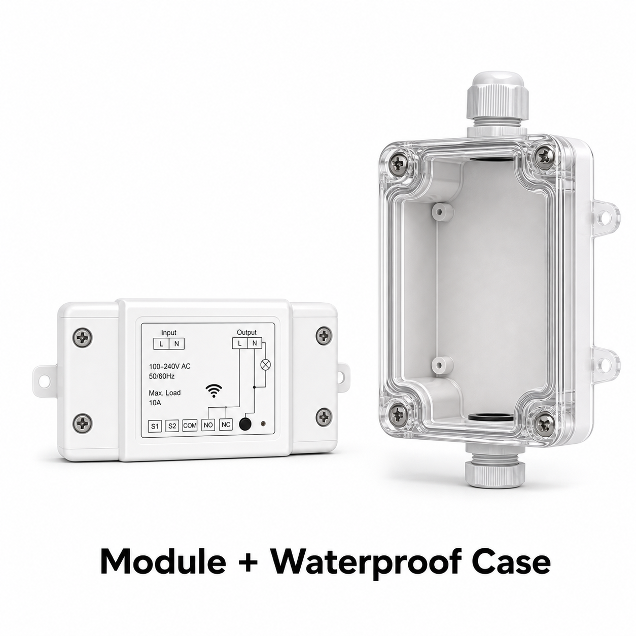 Wi-Fi RF relay module with waterproof case kit