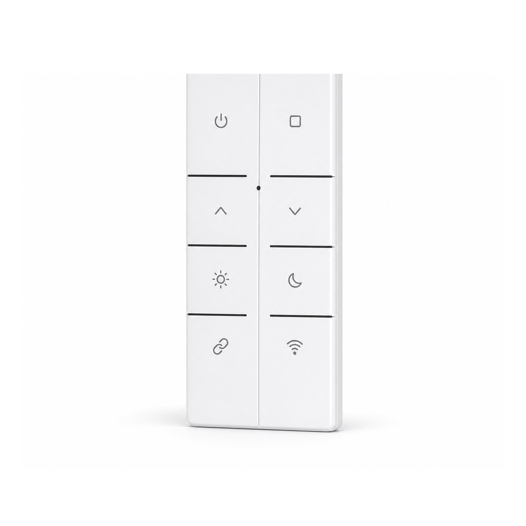 Télécommande RM433R2 8 boutons pour NéoRelay RF R2 Pro sur fond blanc