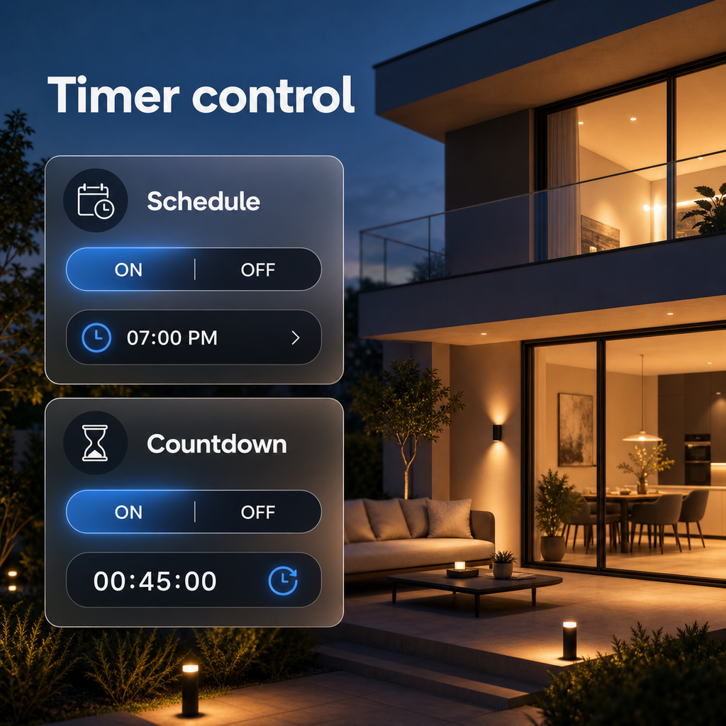 Timer and countdown control graphic for Zigbee smart switch