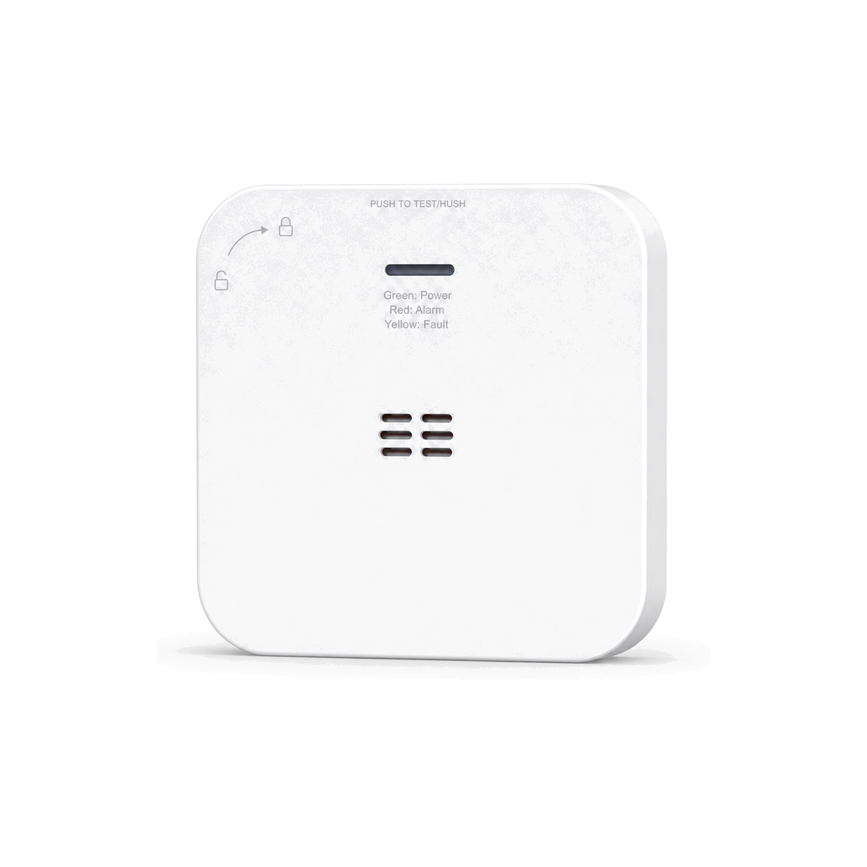 Détecteur de monoxyde de carbone ZigBee sur fond blanc studio