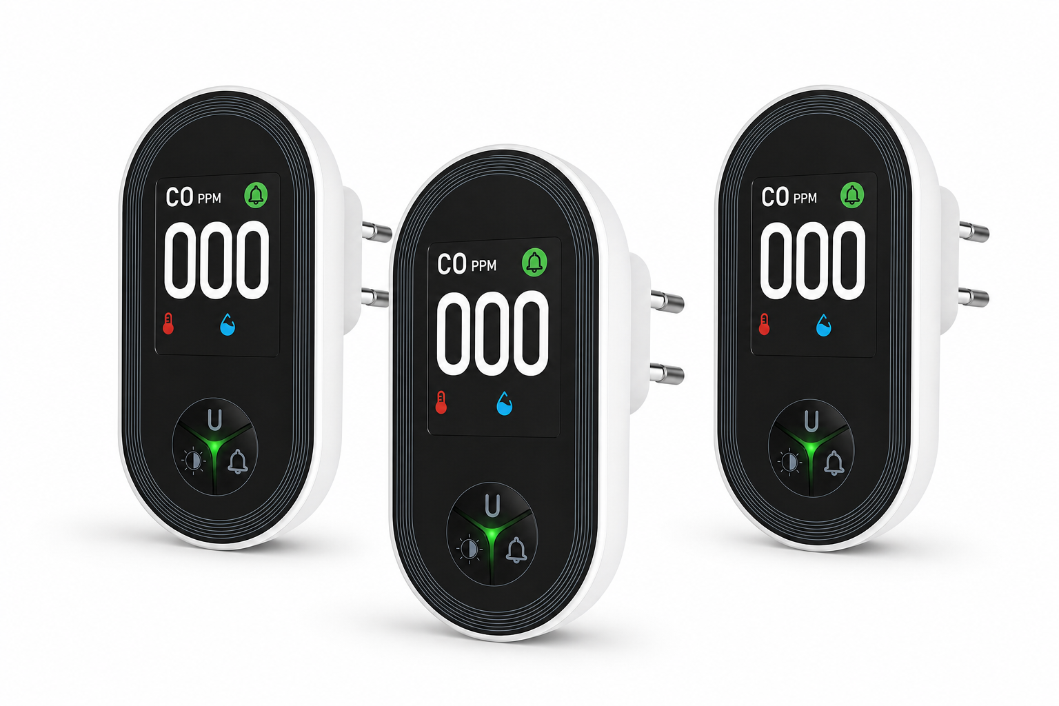 NéoSafe CO Comfort EU plug 3 PCS studio packshot