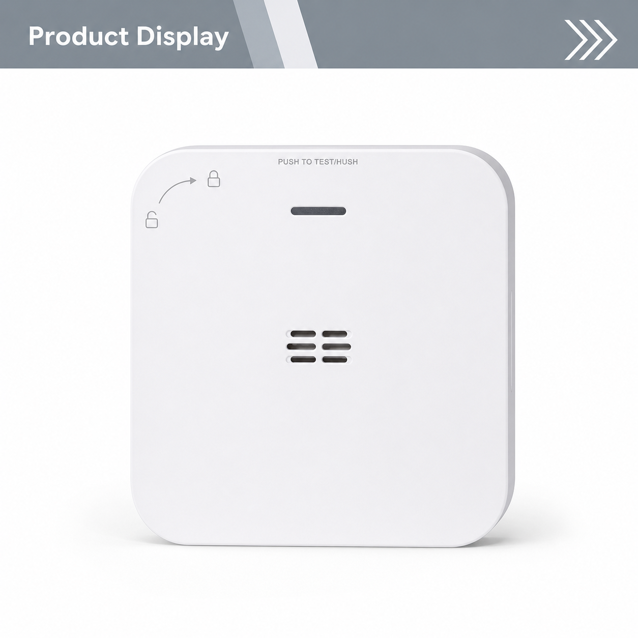 Product display packshot of carbon monoxide alarm